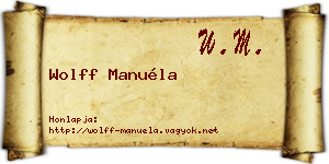 Wolff Manuéla névjegykártya