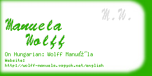 manuela wolff business card